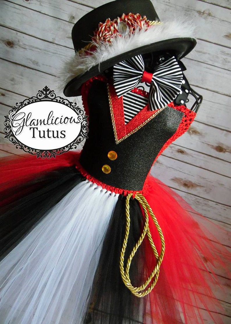 Ringmaster Tutu dress Costume Ringmaster costume Halloween Costume Newborn Tween listing image 2