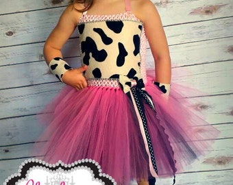 Cowgirl tutu dress with matching arm cuffs| Cow Girl tutu dress| Country tutu| Newborn-size 5T  girls listing