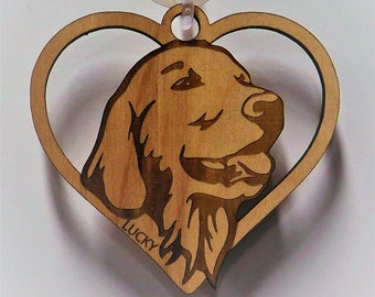 Retriever, Retriever Gift, Dog Gift, Dog heart Ornament, Mothers Day Gift, Custom Dog Ornament, Personalized Ornament