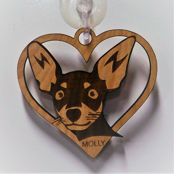 Chihuahua, Chihuahua Gift, Dog Gift, Dog heart Ornament, Mothers Day Gift, Custom Dog Ornament, Personalized Ornament