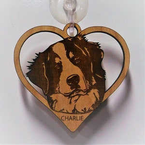 Bernese Mountain dog, Bernese Mountain dog Gift, Dog Gift, Dog heart Ornament, Mothers Day Gift, Custom Dog Ornament, Personalized Ornament