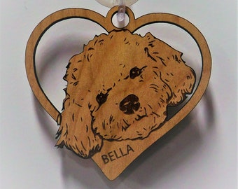 Bichon Frise, Bichon Frise Gift, Dog Gift, Dog heart Ornament, Mothers Day Gift, Custom Dog Ornament, Personalized Ornament