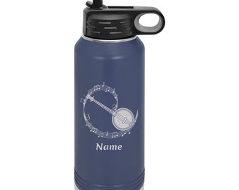 Banjo Player Music Water bottle, Banjo Player Water bottle Gifts, Banjo Player Graduation Gift, Banjo Player Water Bottle, Banjo Player