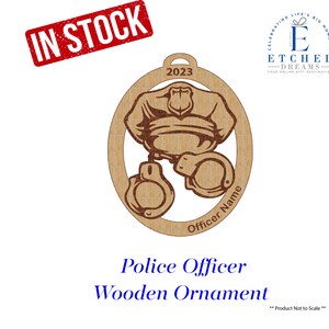 Police Ornament, Cop Ornament, Christmas Ornament, Personalized Ornament, Handmade Ornament, Police gift, Police Officer gift