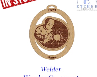 Welder Ornament, Iron smith Ornament, Christmas Ornament, Personalized Ornament, Handmade Ornament, Metal worker gift, Welder gift