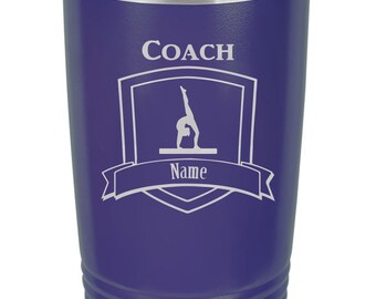 Gymnastics Coach or Gymnast Personalized Tumbler, Gymnastics Coach/Gymnast Graduation Gift, Gymnastics Coach Birthday Gift, Gymnastics