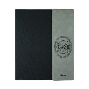 Cuaderno personalizado de bombero, regalo de bombero, cartera de cuero personalizada, cartera de cuero marrón de bombero, regalo de cumpleaños de bombero