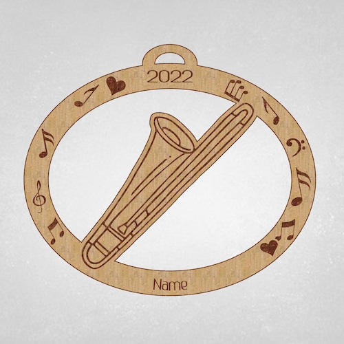 Trombone Personalized Christmas Ornament Etsy