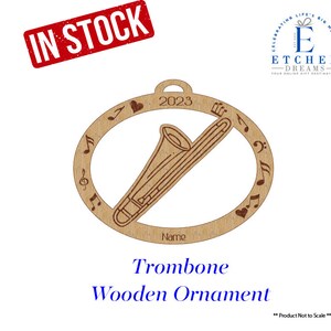 Trombone, Trombone Ornament, Personalized Trombone Gift, Trombone Christmas Gift