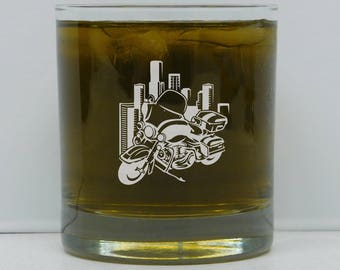 Motorcycle Police, Police gift, Motorcycle Police On The Rocks Glass, Police gift, Whiskey Glass