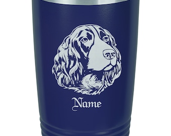 Springer Spaniel, Personalized Springer Spaniel Dog Insulated Tumbler, Springer Spaniel Dog Gifts, Springer Spaniel Dog Christmas Gifts