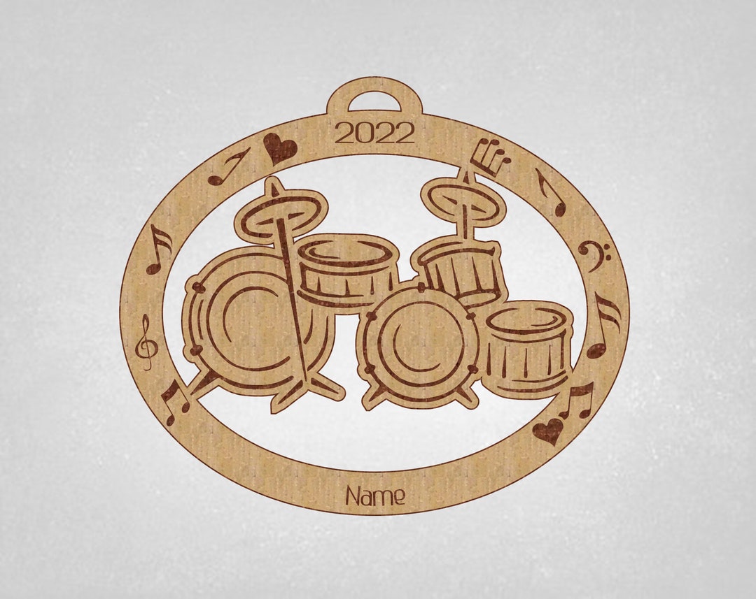 Drum Set Drum Set Ornament Personalized Drum Set Gift Drum Etsy