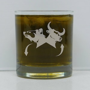 Stock Market, Stock Market gift, Stock Trader On The Rocks Glass, Stockbroker gift, Whiskey Glass