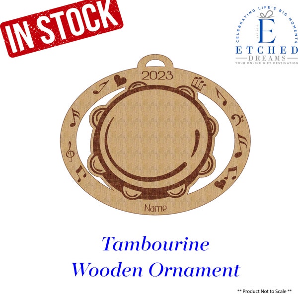 Tambourine, Tambourine Ornament, Personalized Tambourine Gift, Tambourine Christmas Gift
