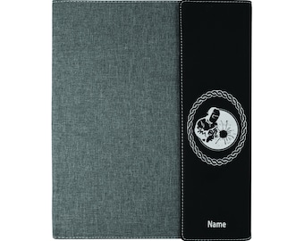 Welder, Welder Gift, Welder Black Leather Portfolio, Personalized Welder Notebook, Welder Christmas Gift