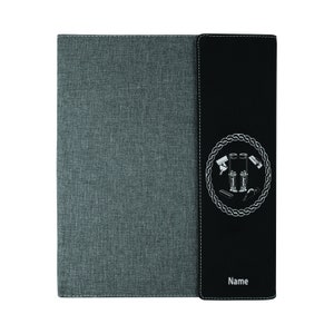 Drywall, Drywall Gift, Drywall Black Leather Portfolio, Personalized Drywall Notebook, Drywall Birthday Gift