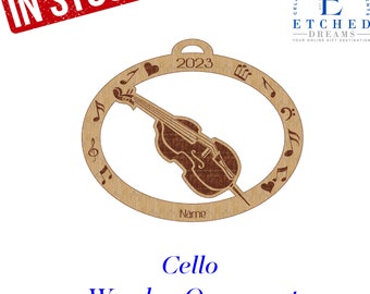 Cello, Cello Ornament, Personalized Cello Gift, Cello Christmas Gift