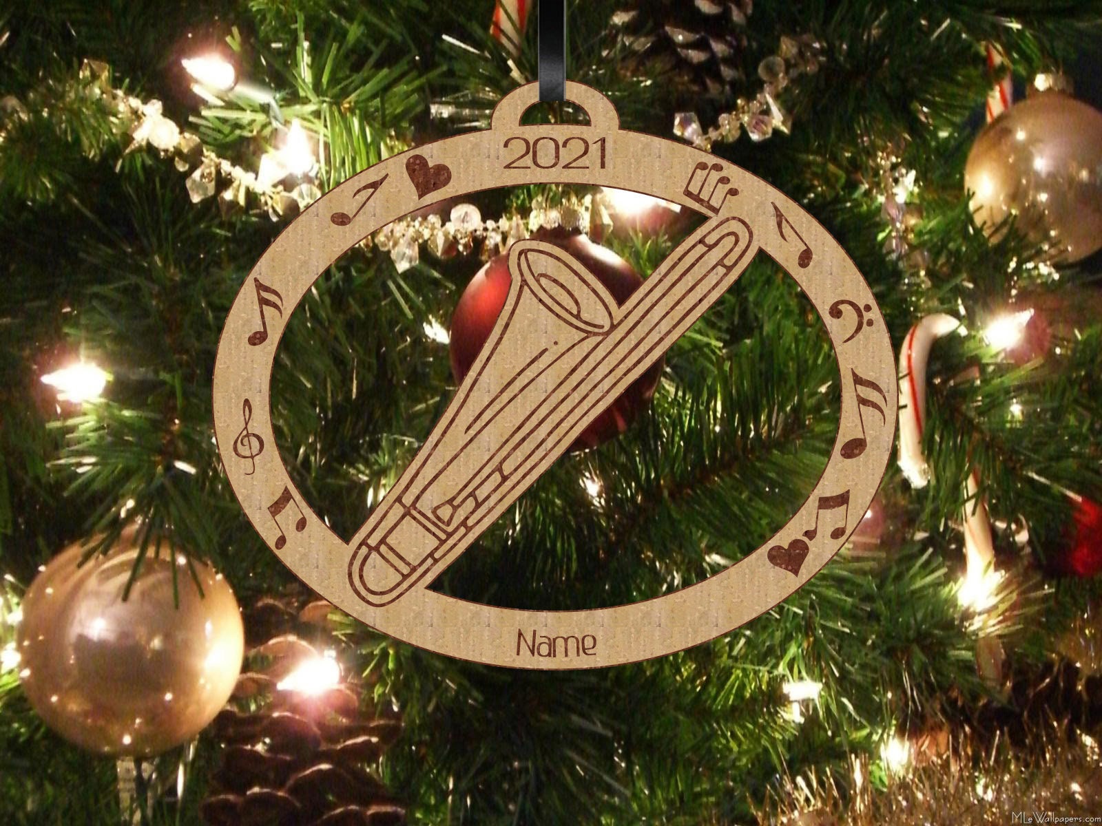 Trombone Trombone Ornament Personalized Trombone Gift Etsy