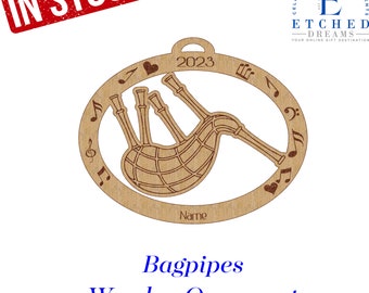 Bagpipes, Bagpipes Ornament, Personalized Bagpipes Gift, Bagpipes Christmas Gift