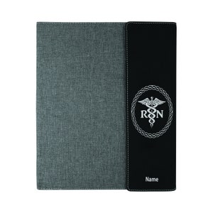 RN, regalo RN, cartera de cuero marrón de enfermera registrada, cuaderno de enfermera registrada personalizado, cumpleaños de enfermera registrada