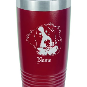 Bernese Mountain Dog, Personalized Bernese Mountain Dog Insulated Tumbler, Bernese Mountain Dog Gifts, Bernese Mountain Dog Christmas Gifts
