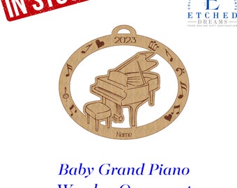 Baby Grand Piano, Baby Grand Piano Ornament, Personalized Baby Grand Piano Gift, Baby Grand Piano Christmas Gift