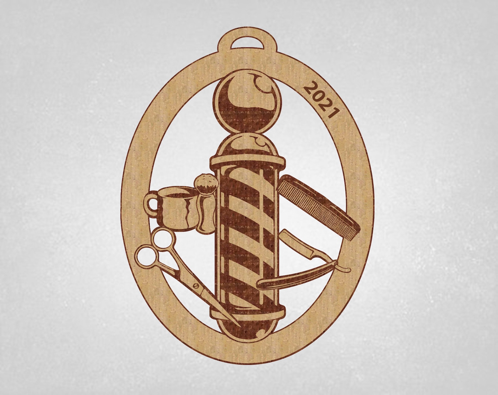 Barber Barber Christmas Ornament 2 sided Ornament tonsorial Etsy