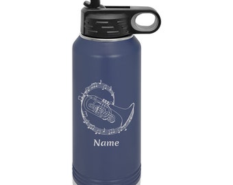 Mellophone Player Personalized Music Water bottle,  Mellophone Player Water bottle Gifts, Mellophone Player Graduation Gift, Mellophone