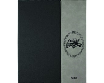 Chauffeur de dépanneuse, cadeau de chauffeur de dépanneuse, portefeuille en cuir marron de chauffeur de dépanneuse, carnet de chauffeur de dépanneuse personnalisé