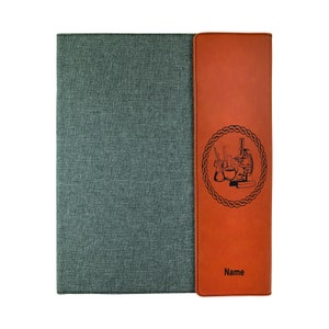 Químico, regalo químico, cartera de cuero marrón químico, cuaderno químico personalizado, regalo de cumpleaños químico, regalo de Navidad químico