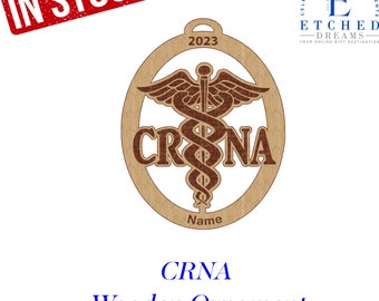 CRNA Ornament, Certified registered nurse anesthetists, Christmas Ornament, Personalized Ornament, Handmade Ornament, CRNA gift
