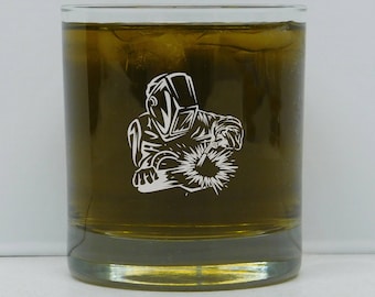 Welder, Welder gift, Welder On The Rocks Glass, Whiskey Glass