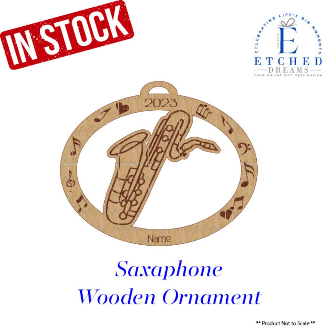 Saxophone Saxophone Ornament Personalized Saxophone Gift Etsy