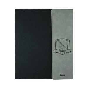 Softball Coach Personalized Notebook, Softball Coach Gift, Softball Leather Portfolio, Personalized Softball Coach Notebook