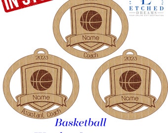 Basketball, Basketball Coach Christmas Ornament, Assistant Coach Ornament, Basketball player Ornament, Basketball Ornament personalized