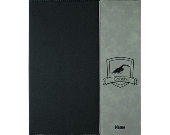 Swim Coach Personalized Notebook, Swimming Coach Gift, Swimming Leather Portfolio, Personalized Swim Coach Notebook