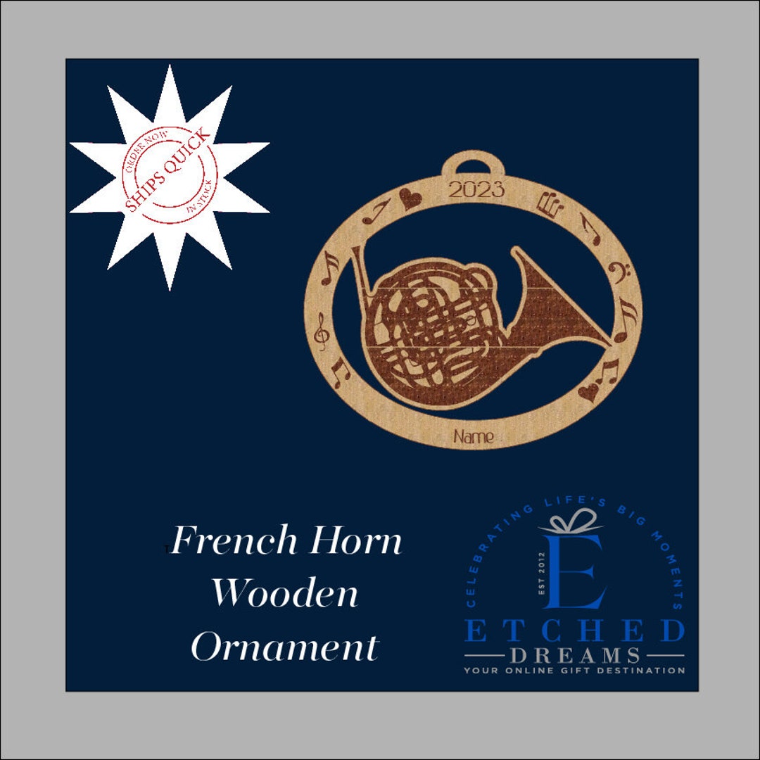 French Horn French Horn Ornament Personalized French Horn Etsy