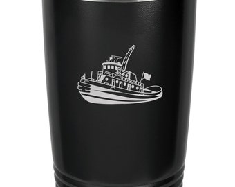 Tug Boat Captain Personalized Tumbler, Tug Boat Captain Graduation Gift, Tug Boat Captain Birthday Gift, Tug Boat Captain Tumbler, Tug Boat