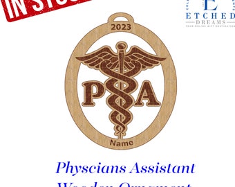 PA Ornament, physician assistant Ornament, Christmas Ornament, Personalized Ornament, Handmade Ornament, PA gift, Personalized PA Ornament