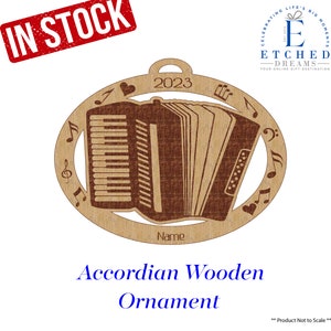 Accordion, Accordion Ornament, Personalized Accordion Gift, Accordion Christmas Gift