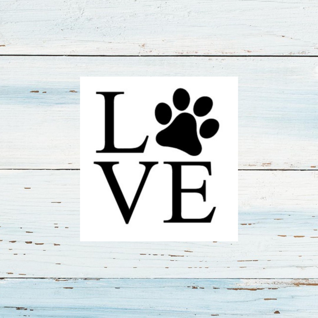 Love Dog Decal/dog Car Decal/decal for Dog Lovers/paw Print Decal