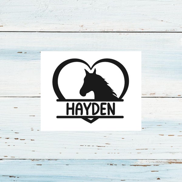 Personalized Horse Decal/Western Decal/Western Car Decal/Horse Decal/Vinyl Decal/Decals for Horse Show Season/Horse Name Decal/Personalized