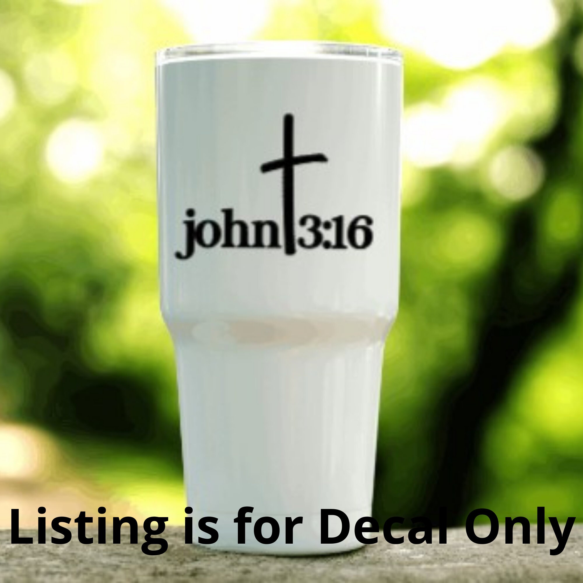 John 3:16 Decal/faith Based Decal/christian Car | Etsy