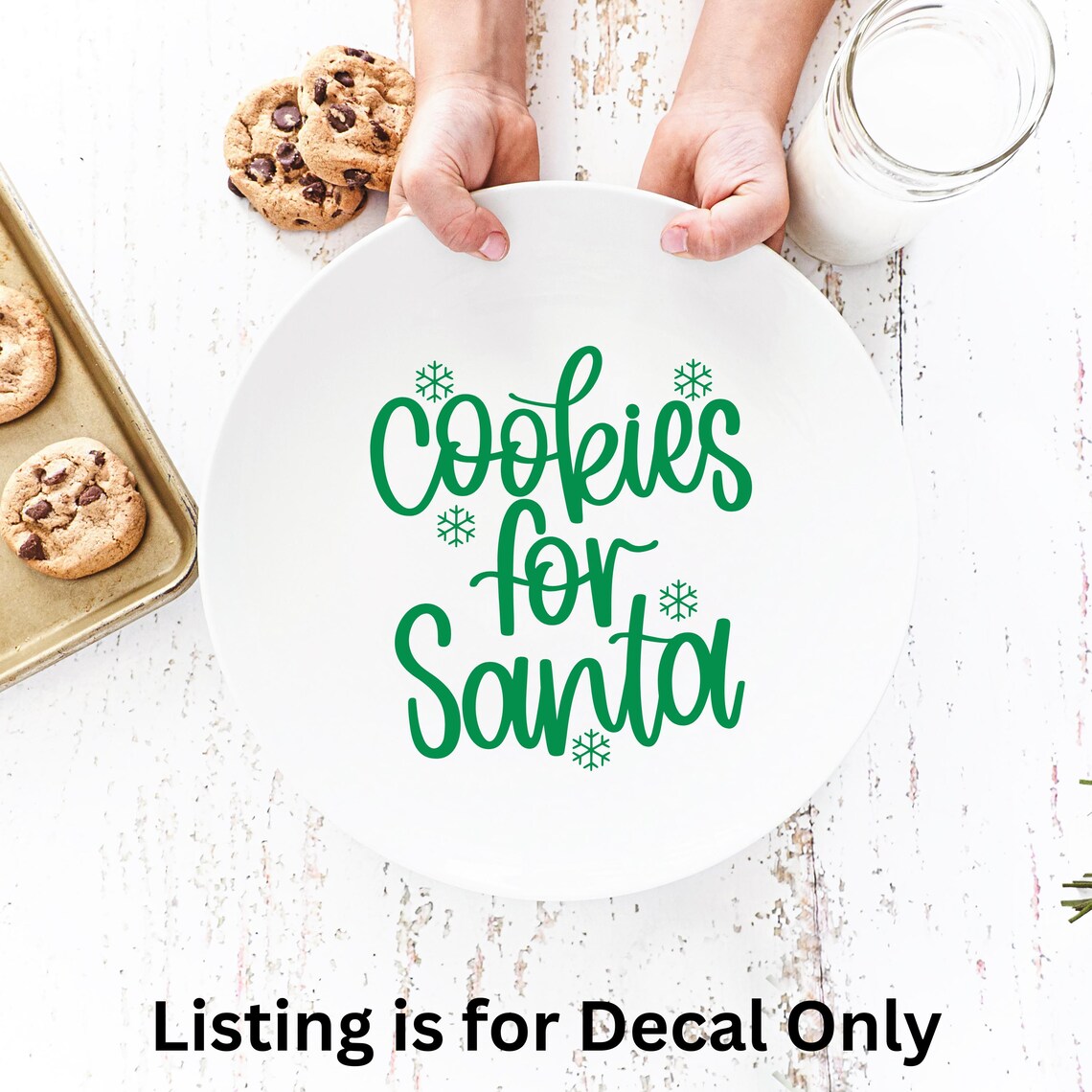 Cookies for Santa Decal: Christmas Cookie Plate Sticker - Etsy