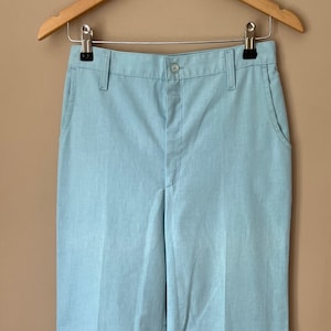 Baby Blue Retro Vintage Wide Leg Disco Pants 28/30