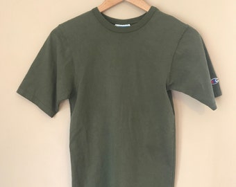 Koszulka z krótkim rękawem Forest Green Champion XSmall z bawełny vintage