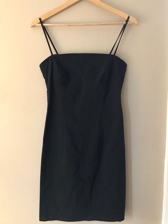 Vintage Y2K black mini dress size medium retro sle