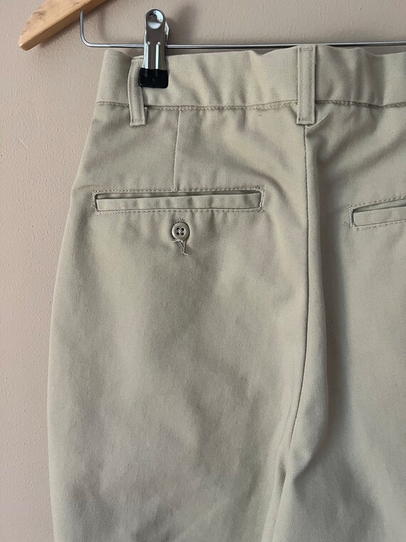 Vintage khaki pleated pants retro slacks - image 6