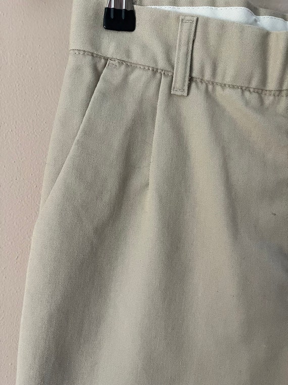 Vintage khaki pleated pants retro slacks - image 4