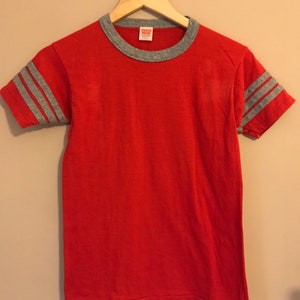 Rotes und graues Ringer Tee Vintage antik kleine 20er Jahre | Etsy